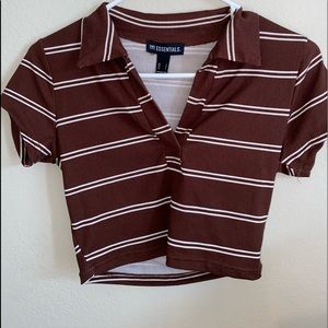Brown crop top